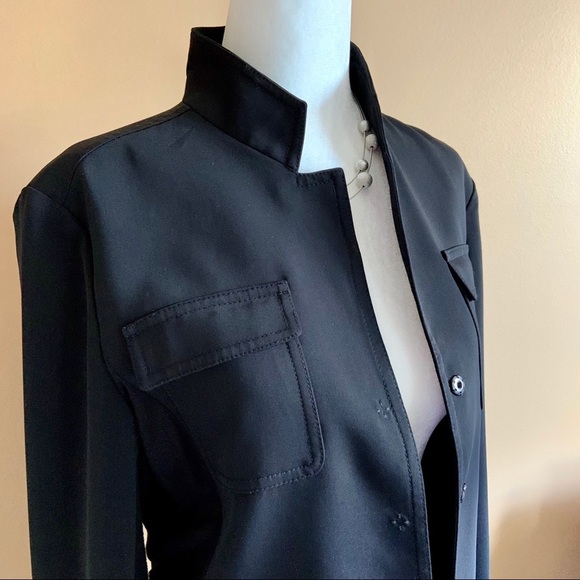 Tahari mixed fabric black jacket - Picture 4 of 10